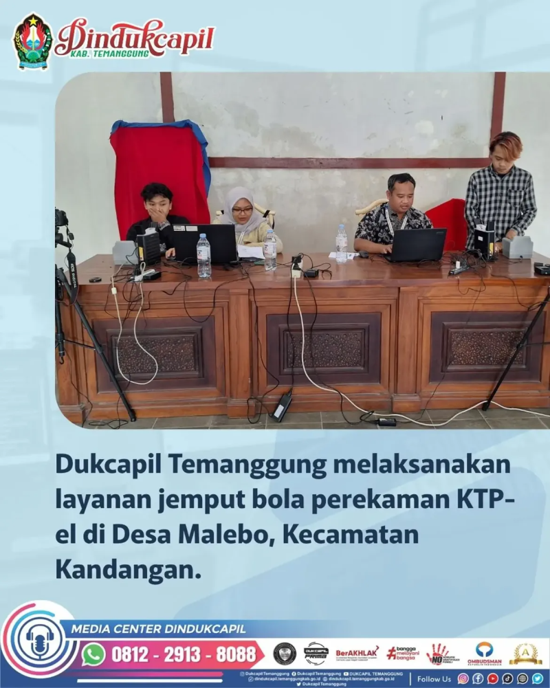 Dukcapil Temanggung kembali melaksanakan layanan jemput bola perekaman KTP-el.
