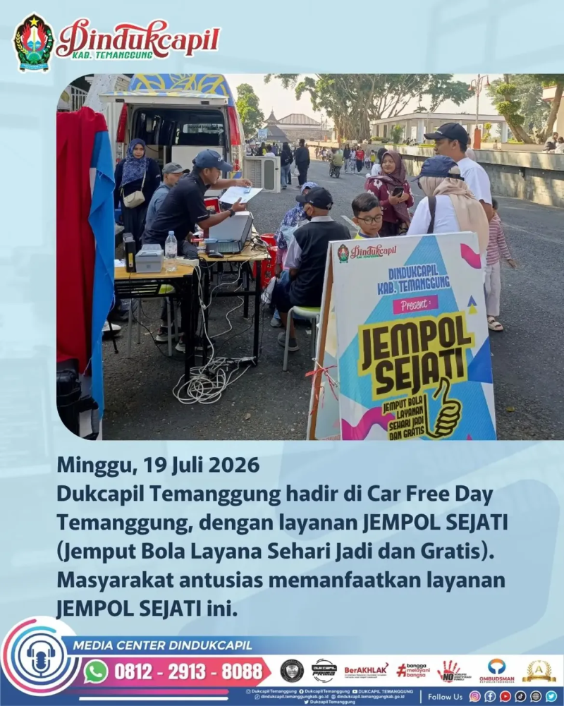 Dukcapil Temanggung Hadir di Car Free Day