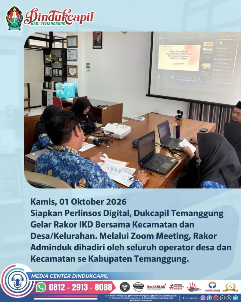 Siapkan Perlinsos Digital, Dukcapil Temanggung gelar rakor IKD bersama Kecamatan dan desa/ kelurahan