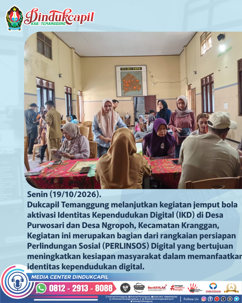 Jemput Bola Aktivasi IKD di Desa Purwosari dan Ngropoh, Dekatkan Layanan Digital kepada Masyarakat