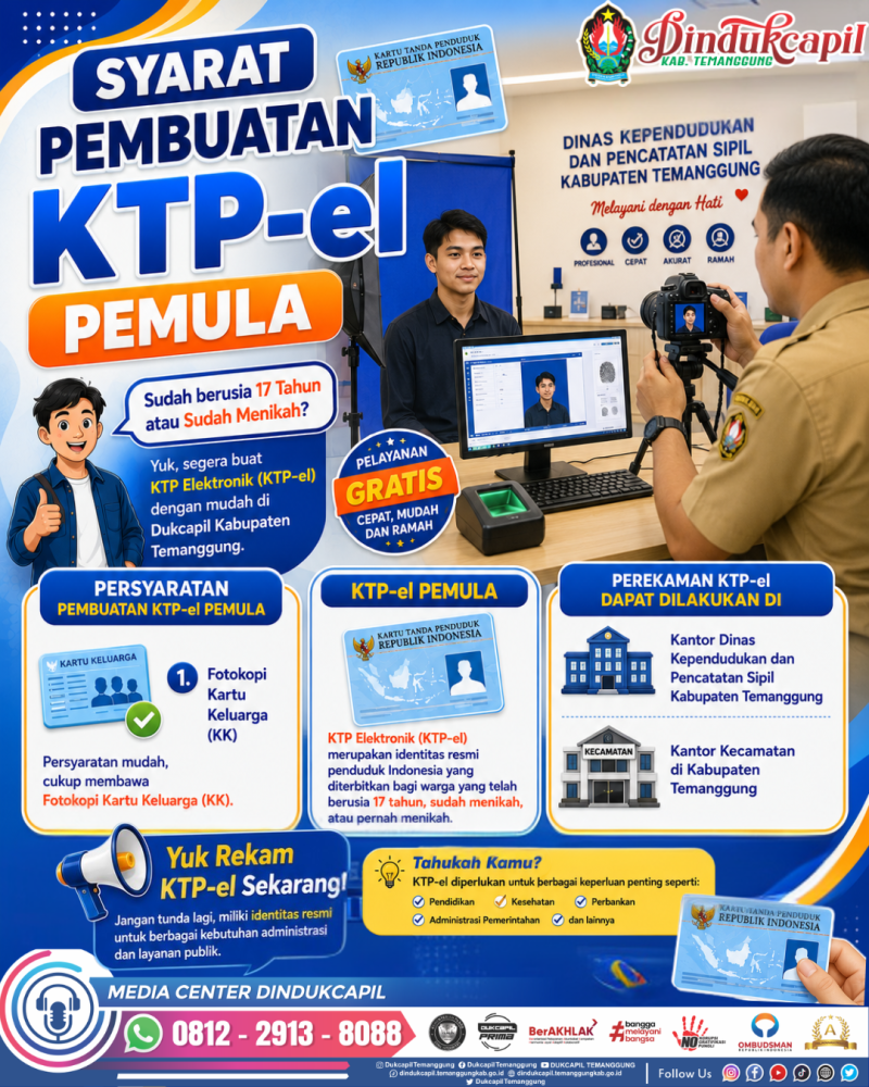 Syarat Perekaman KTP-El Pemula