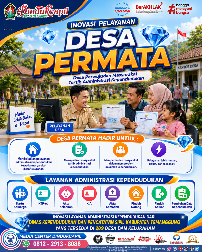 DESA PERMATA HADIR, PELAYANAN ADMINDUK MAKIN DEKAT