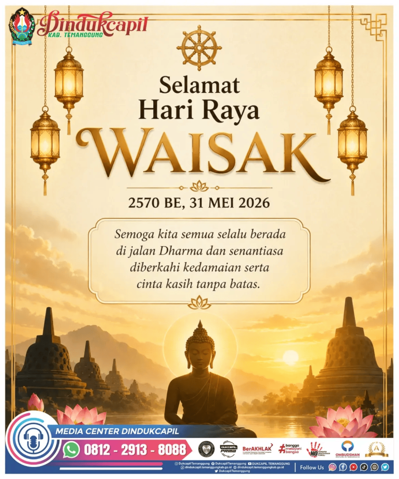 Selamat Hari Raya Waisak 2570 BE, 31 Mei 2026