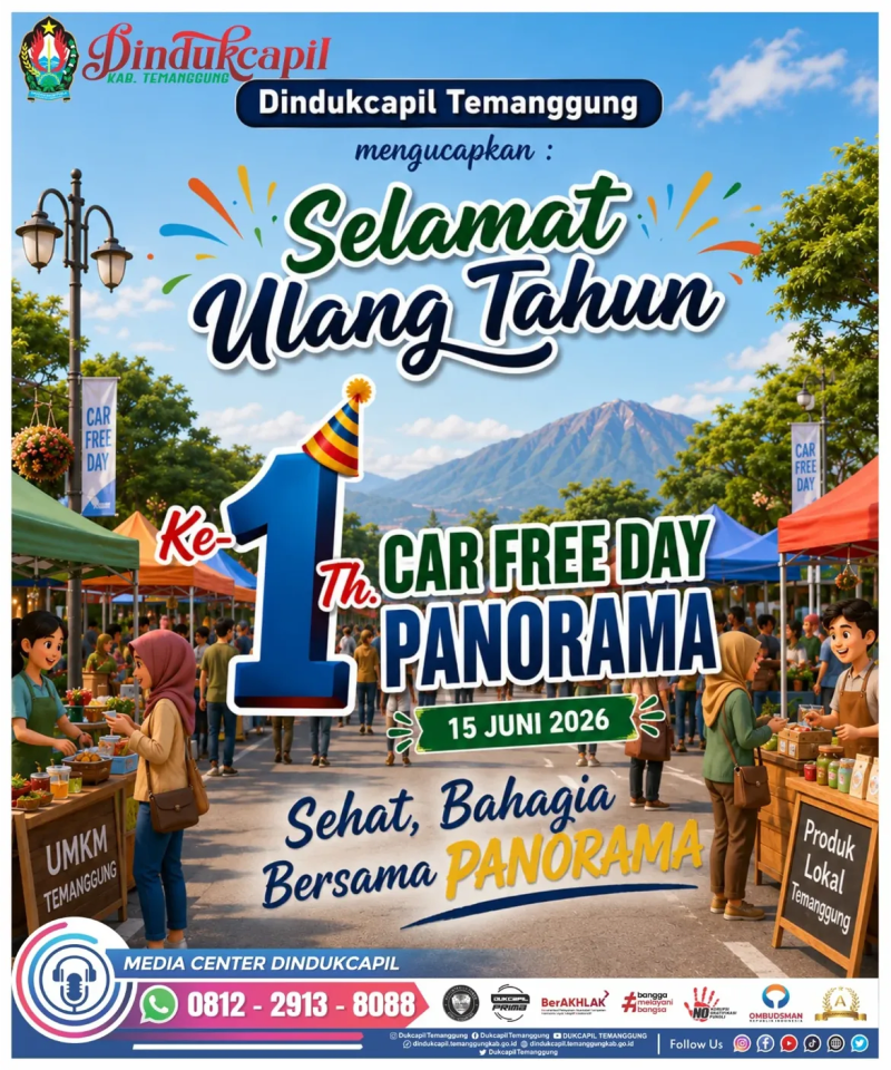 Selamat Ulang Tahun ke-1 Car Free Day Panorama!
