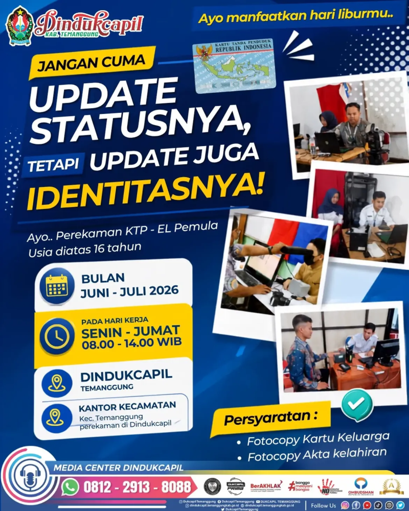 Jangan cuma update status, tapi update juga identitasmu!