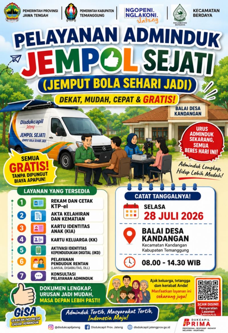 PELAYANAN ADMINDUK JEMPOL SEJATI HADIR DI DESA KANDANGAN!