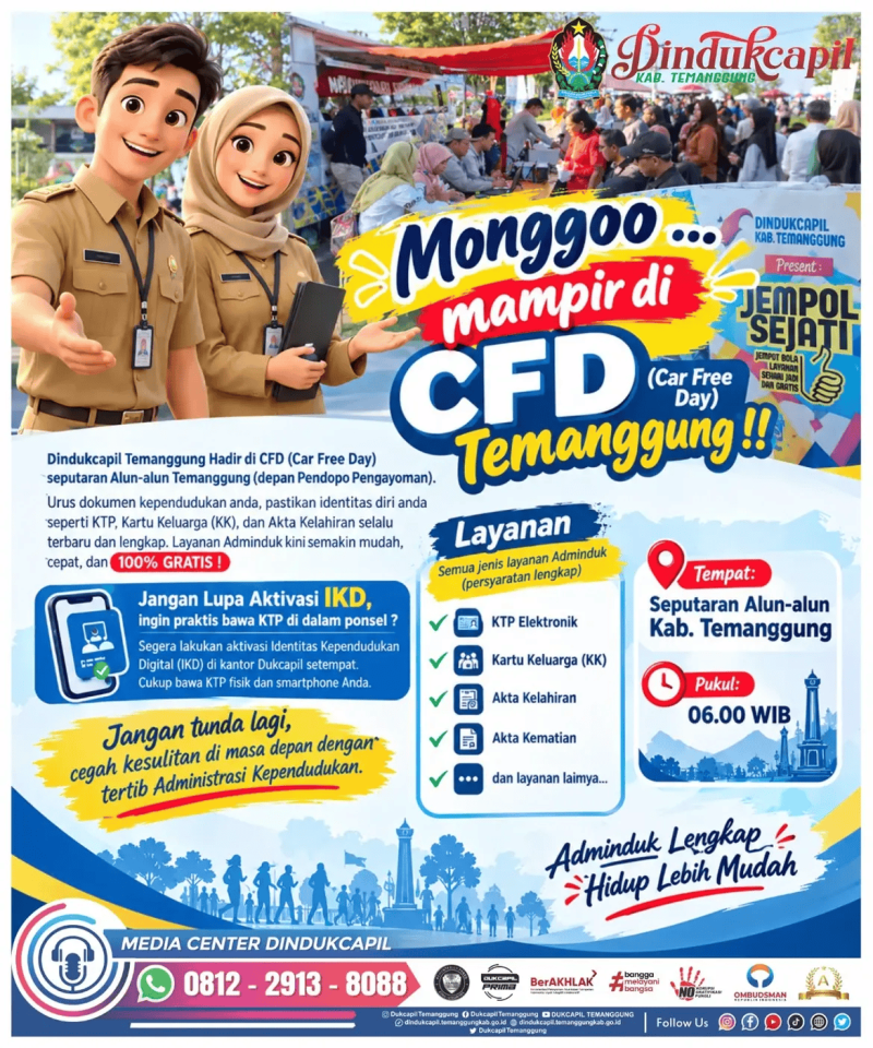 Dapatkan layanan Adminduk yang cepat, mudah, dan GRATIS.